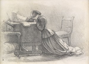 Eine Frau - Illustration zu einem Gedicht