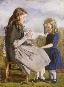 Girlandenweber, ca. 1846 von John Everett Millais