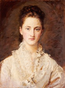 Porträt der Tochter des Künstlers, Mary, Halbfigur, 1875-76 von John Everett Millais
