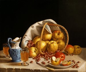 Stillleben mit gelben Äpfeln