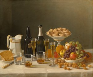 Wein, Käse und Obst, 1857 von John F. Francis