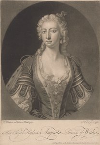 Ihre Königliche Hoheit Augusta Prinzessin von Wales, 1751 von John Faber the younger
