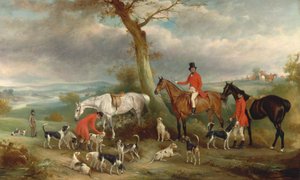 Thomas Wilkinson mit den Hurworth Foxhounds von John Ferneley
