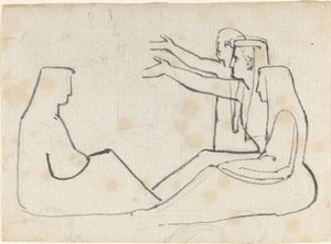 Vier sitzende Figuren von John Flaxman