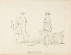 Merkur und Kalypso von John Flaxman