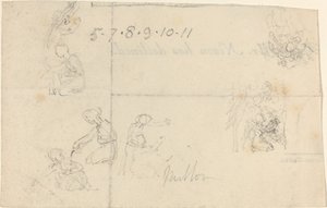Studien von knienden Frauen von John Flaxman