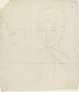 Zwei Frauenköpfe von John Flaxman