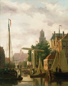 Ein Kanal in Amsterdam von John Frederick Hulk