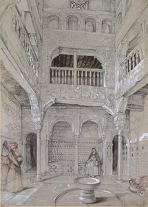 Eingang zu den Bädern in der Alhambra, um 1830er Jahre