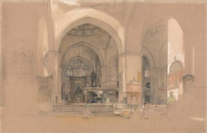 Innenraum der Großen Moschee (Ulucami), Bursa, Türkei von John Frederick Lewis