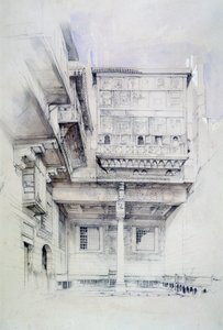 Der Hof des Hauses des Künstlers, Kairo, Ägypten, 19. Jahrhundert von John Frederick Lewis