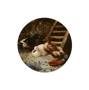 Enten am Flussufer von John Frederick Herring Senior