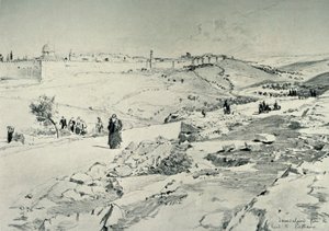 Jerusalem, mit der Straße von Bethanien, 1902