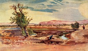 Der Bach, der aus der Quelle von Elisha fließt, 1902 von John Fulleylove