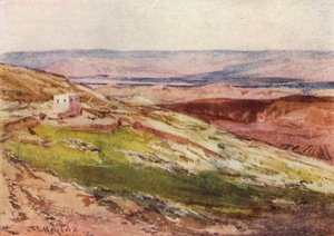 Das Jordantal vom Ölberg aus