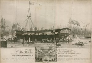 Die Kapelle für Seeleute, gegründet am 18. März 1818 und vor Wapping verankert von John Gendall