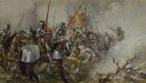 König Heinrich V. in der Schlacht von Azincourt, 1415