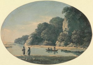 Fluss mit Fischern von John Glover