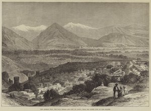 Der afghanische Krieg, die Bala Hissar und die Stadt Kabul, vom oberen Teil der Zitadelle von John Greenaway