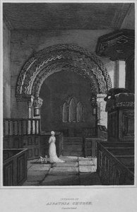 Innenraum der Aspatria-Kirche, Cumberland, 1814 von John Greig