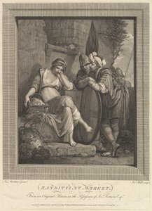 Banditen auf dem Markt, 9. November 1780 von John Hall