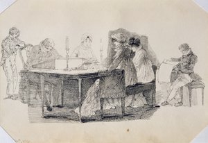 Ein Abend zu Hause, 1804 von John Harden
