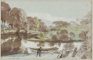 Brathay Hall von Osten, Lake District, Cumbria, 1810 von John Harden