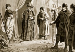 Ivan Shishman III übergibt seine Schwester an Sultan Murad I., 1366 von John Harris Valda