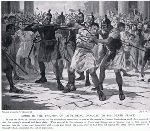 Simon im Triumph des Titus, der zu seinem Tod geschleppt wird von John Harris Valda