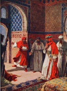 Der letzte Rat von Boabdil in der Alhambra