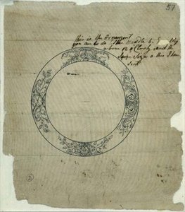 Ms 3972/3 Zifferblattentwurf für den 4. Zeitmesser