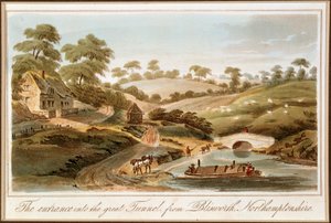 Eingang zum Blisworth-Tunnel, Grand Junction Canal, Northamptonshire, 1819
