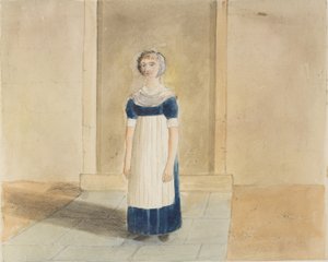 Porträt einer Schülerin der St. Georges Charity School for Girls, King Street, Southwark, jetzt bekannt als Newcomen Street, 1826 von John Hassell