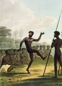 Der Tanz, Aborigines aus New South Wales, graviert von Matthew Dubourg, veröffentlicht 1813 von John Heaviside Clark