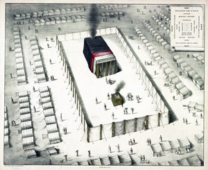 Das Tabernakel in der Wüste und Plan des Lagers, veröffentlicht 1850 von John Henry Camp