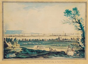 Blick auf Ringsend vom Merrion Square, Dublin