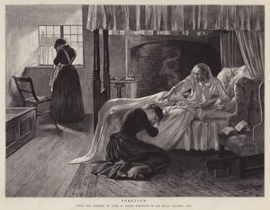 Vergeben, Gemälde von John H. Bacon, ausgestellt in der Royal Academy im Jahr 1891 von John Henry Frederick (after) Bacon