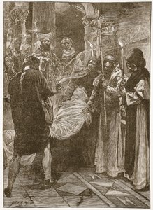 Das Begräbnis von König Ethelbert von Kent, Illustration aus 