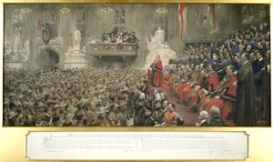 Die City Imperial Volunteers in der Guildhall, London, 1900