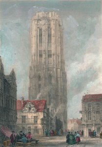 Die Kirche von St. Rembauld, Mecheln, Mitte bis Ende des 19. Jahrhunderts