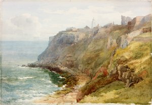 Tynemouth Priory (Bleistift und Aquarell auf Papier (auf Karton geklebt)) von John Henry Mole
