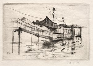 Fußgängerbrücke, Bridgeport, Connecticut von John Henry Twachtman