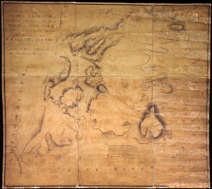 An seine Exzellenz George Clinton, Esq. . . . Dieser Plan der Stadt New York und ihrer Umgebung . . ., 1785 von John Hills
