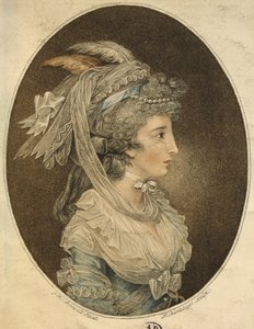 Englische Frisur, graviert von Francesco Bartolozzi (1727-1815) von John Hodges Benwell