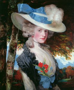 Porträt von The Hon. Mrs. Hugo Meynell (1762-1817) von John Hoppner