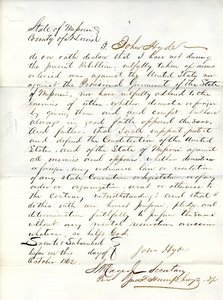 Treueeid von John Hyde aus Missouri, County of St. Louis von John Hyde