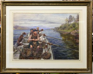 Rudern zum Moor von John Isaac Richardson