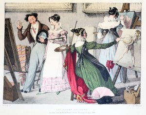 Les Dames Artistes, veröffentlicht von Rodwell und Martin, 1820 von John James Chalon