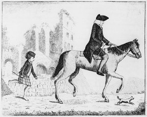 Francis Garden, Lord Gardenstone mit seinem Hund Smash und einem Highland-Jungen, 1784