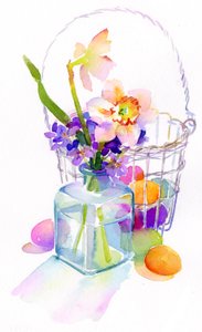 Eierkorb mit Blumen, 2014